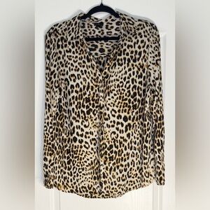 Worthington Animal Print Button Down Shirt, Large